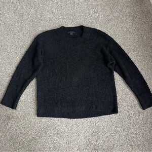 Sanctuary Black Fuzzy Knit Sweater Crewneck Long Sleeve,‎ Size Large